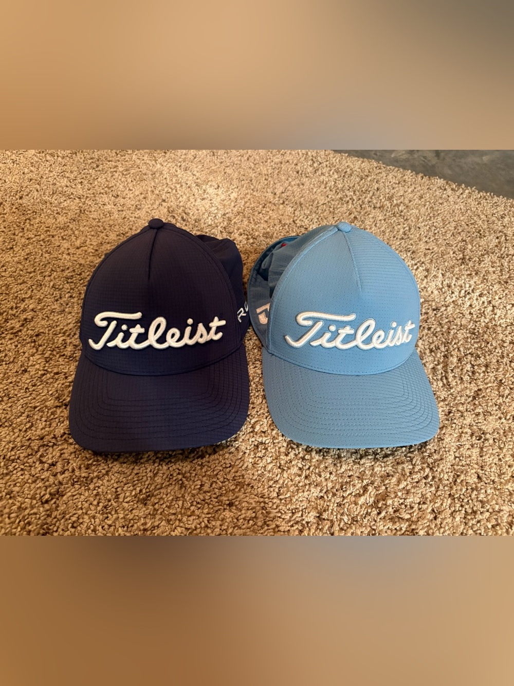 Titleist Men’s Golf Caps in Navy and Light Blue